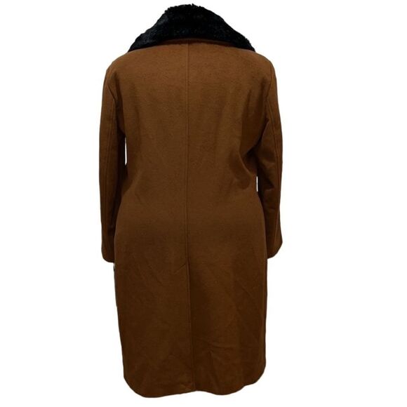 Calvin Klein Single-Breasted Wool Blend Faux-Fur Coat Size 3X NWT - Picture 13 of 16